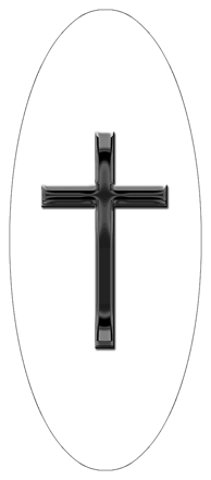 Black Single Cross White